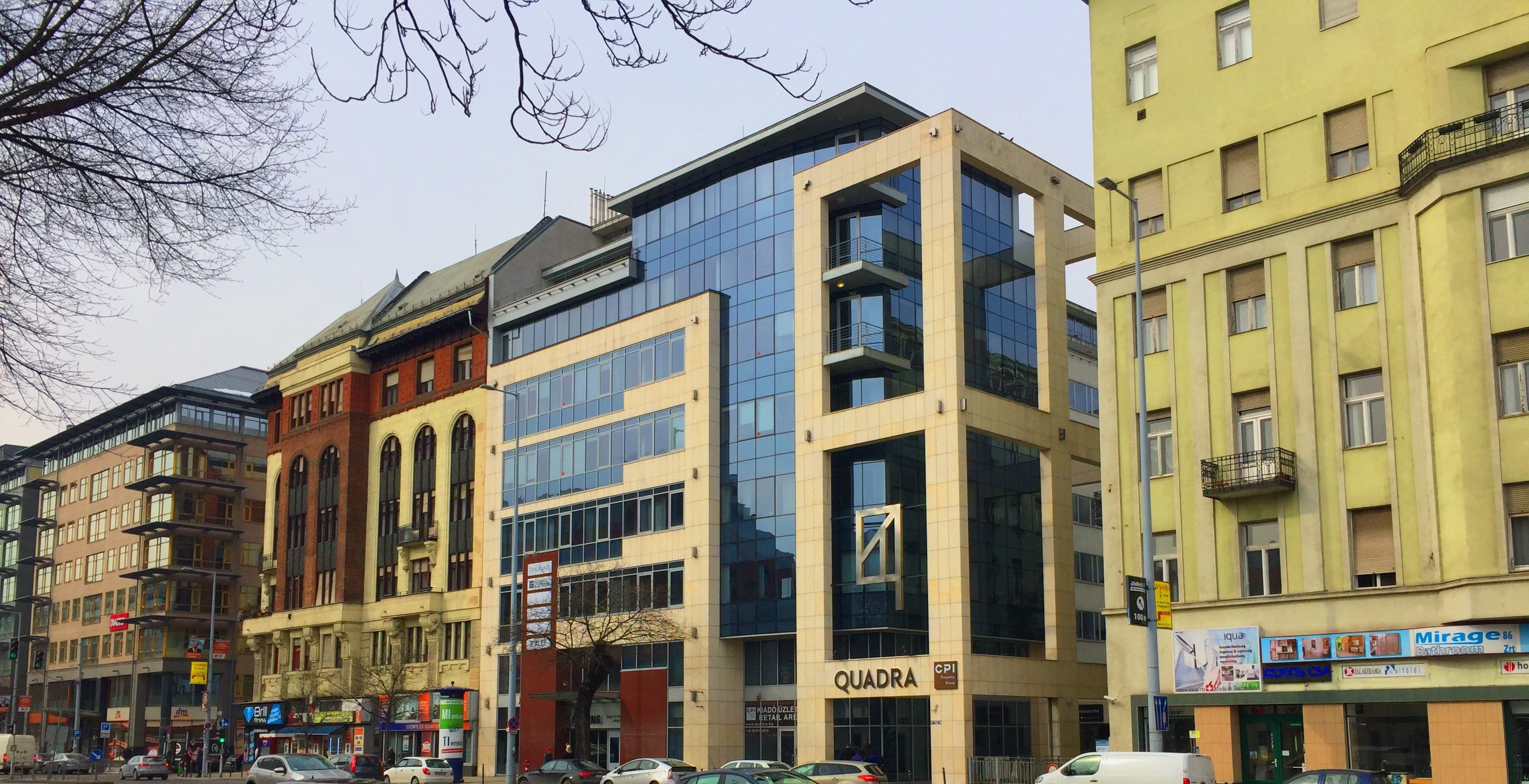 Street view of WHO Budapest Office.