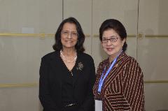 Dr Poonam Khetrapal Singh with Dr. Nila F Moeloek, Minister of Health of the Republic of Indonesia
